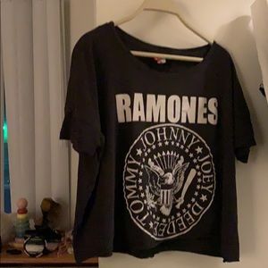 Ramones black crop top